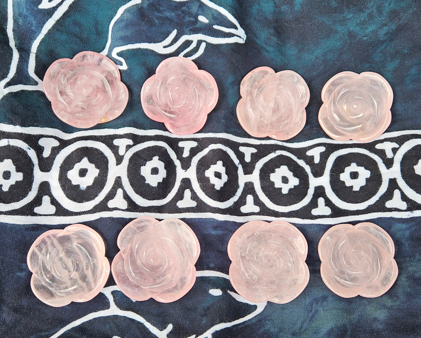 Rose Quartz Rose Palm Stones
