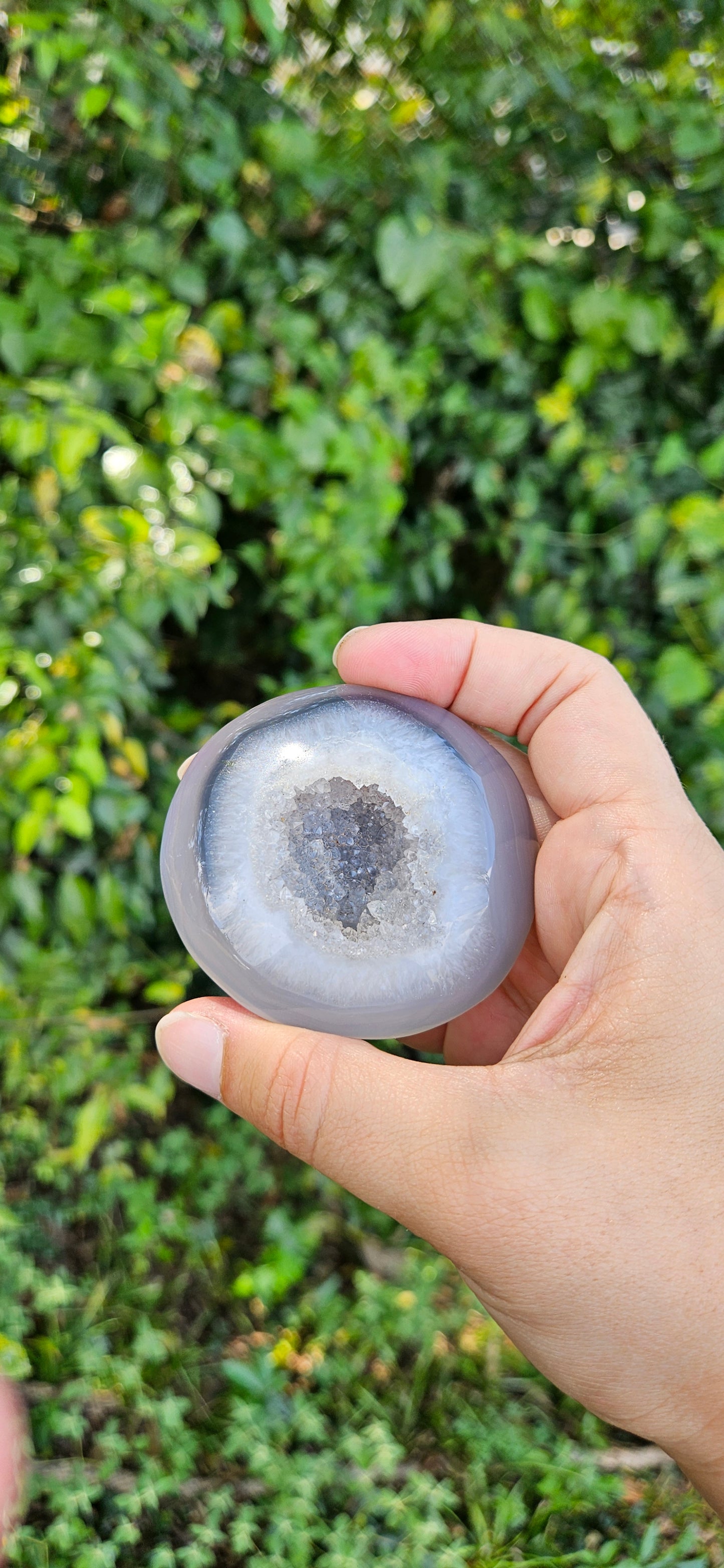 Druzy Agate Mushroom Carving (medium)