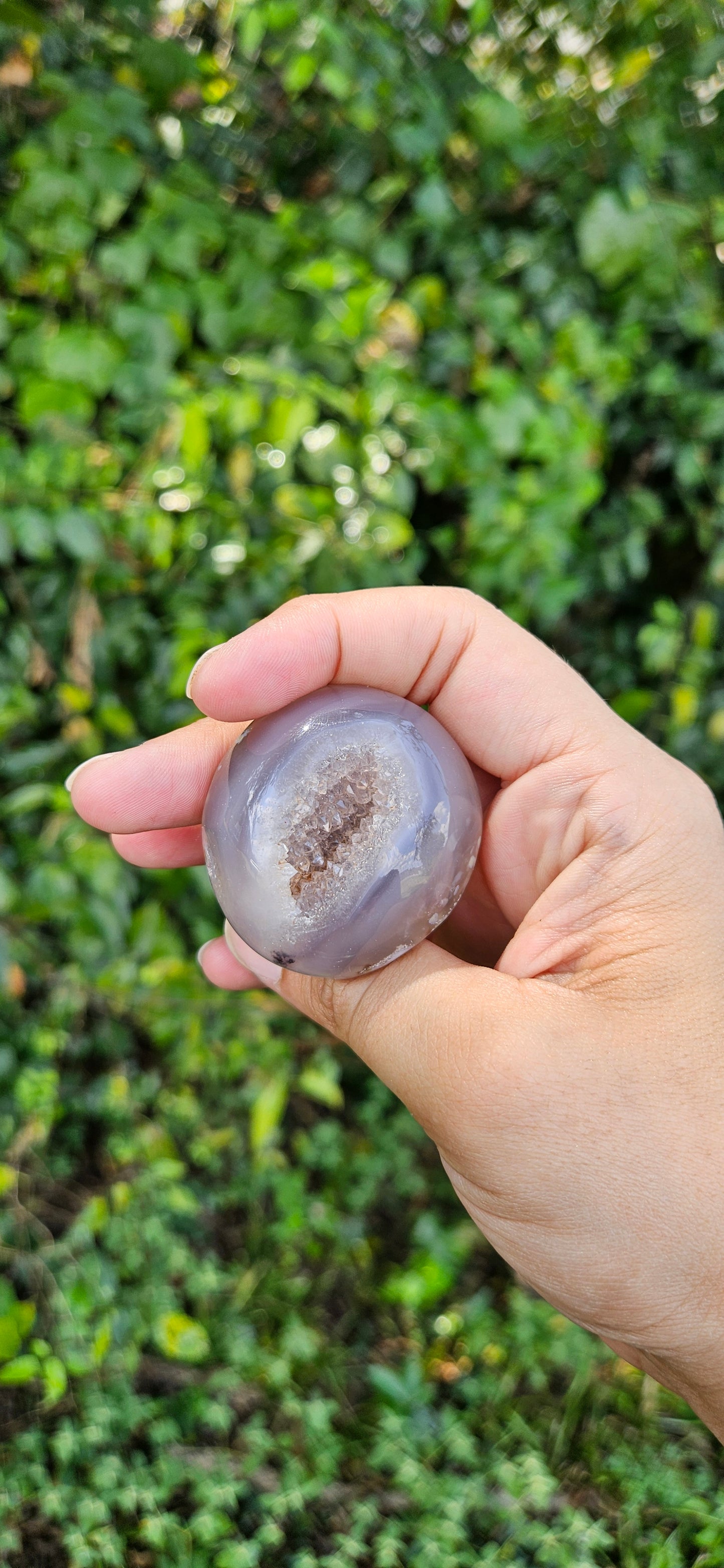 Druzy Agate Mushroom Carving (small)