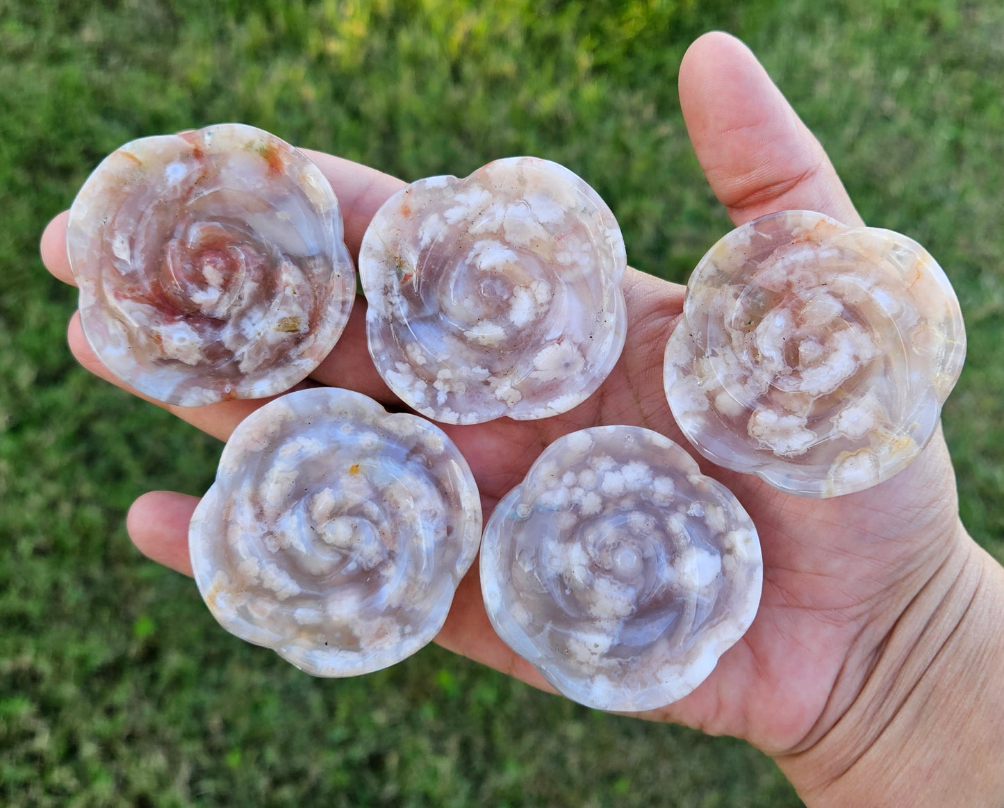 Flower Agate Rose Palm