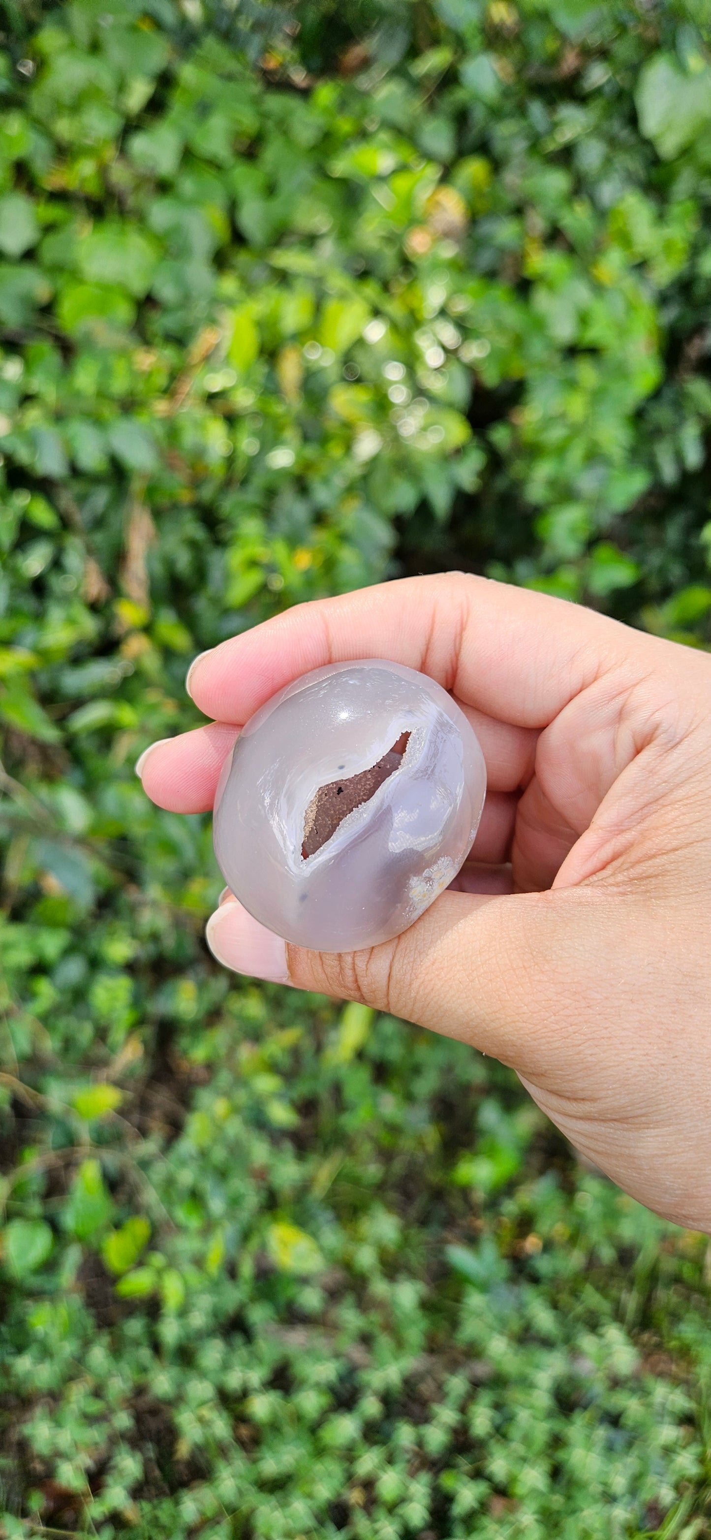 Druzy Agate Mushroom Carving (small)